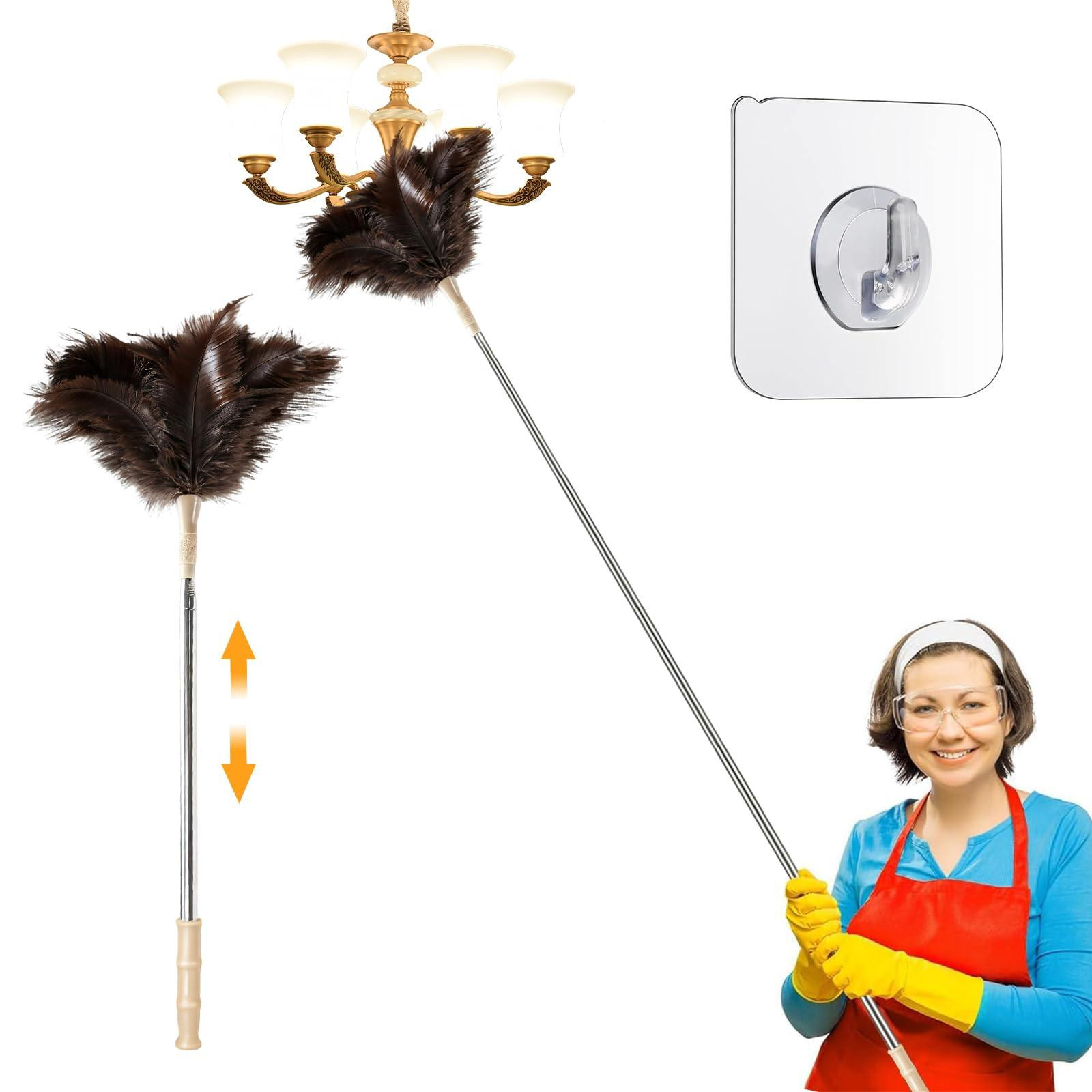 Dripio Uitschuifbare Stofwisser van Struisveren, 53-130 cm