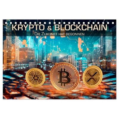 Krypto und Blockchain (Tischkalender 2027 DIN A5 quer), CALVENDO Monatskalender