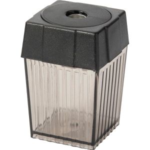 Alco Spitzer 3013-11, schwarz-transparent, einfacher Dosenspitzer, aus Kunststoff