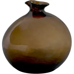 Chic Antique Braune Vase aus Glas, Ø21 x H21 cm, braun