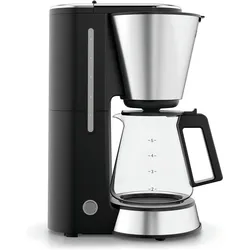 WMF Kaffeemaschine Filterkaffeemaschine Glaskanne 5 Tassen Küchenminis 760W, Filterkaffeemaschine, Schwarz, Silber