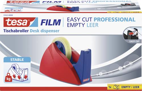 tesa 57422-00000-03 Tischabroller tesa Easy Cut Rot, Blau 1 St.