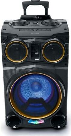 Muse M1938DJ, 500 W, Verkabelt & Kabellos, Schwarz, Drehregler, LED, Multi