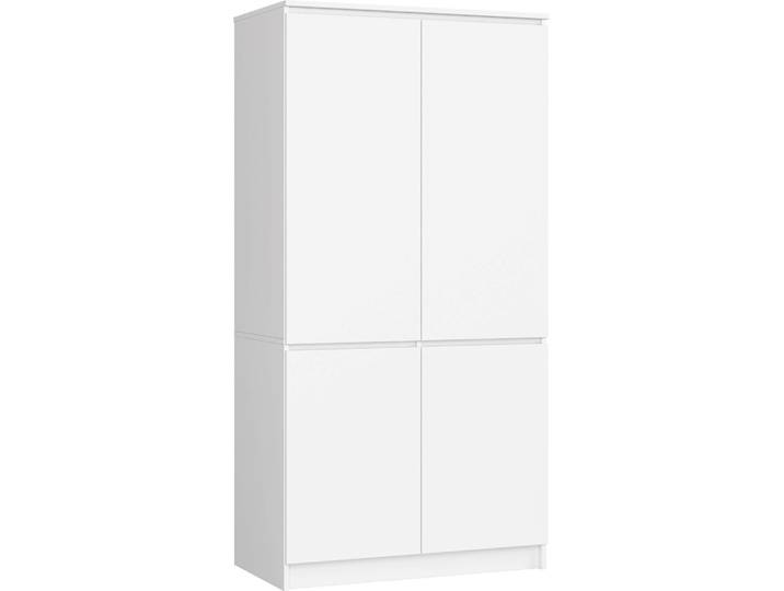 Armoire AKORD S90 Blanc 90 cm 4 portes 4 étagères L90xH180xP51 cm