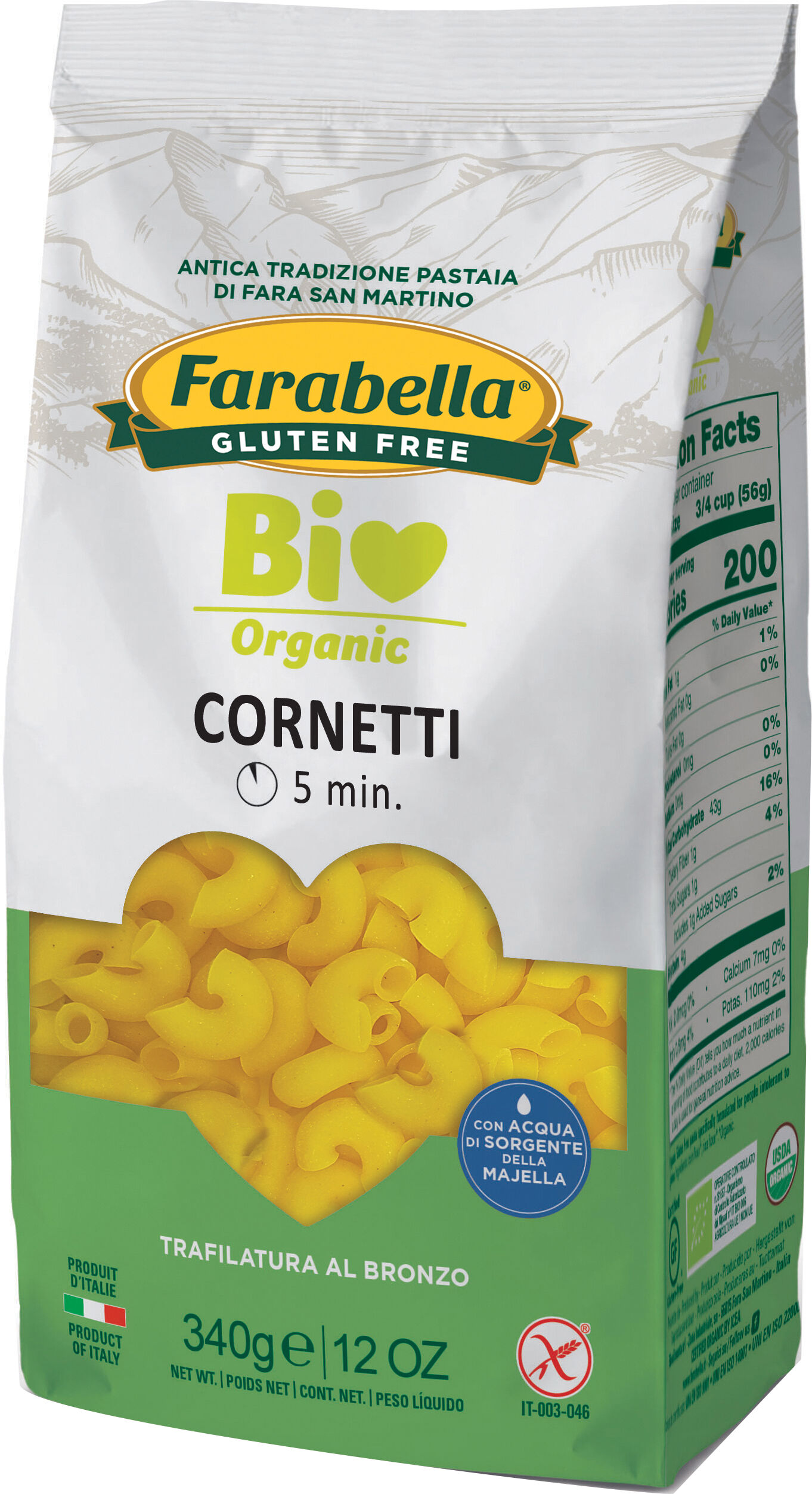 Bioalimenta Farabella Bio Pasta Cornetti
