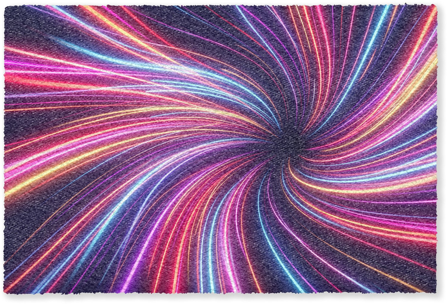 MuchoWow Deurmat Abstract Swirl Futuristic Neon - Droogloopmat voor binnen - B: 180 cm, D: 120 cm