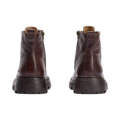 Stiefel G-STAR "Hove Mid Lea-Stiefeletten", Herren, Gr. 41, dk braun, 100% Kuhleder, Schuhe Stiefel