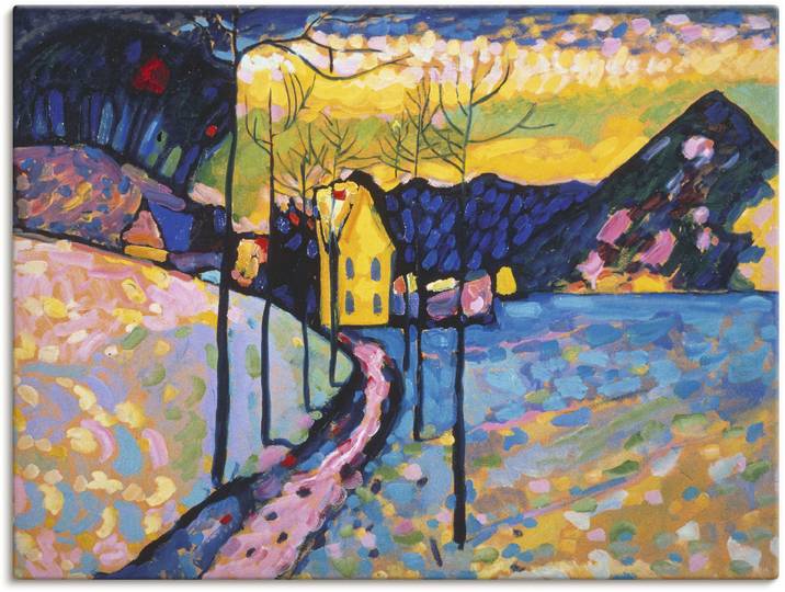 Leinwandbild ARTLAND Winterlandschaft I. 1909 , bunt (farbe bild(er): bunt), B:40cm H:30cm, Bilder, Leinwandbild, auf Holzrahmen gespannt