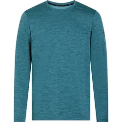 McKINLEY He.-Langarmshirt Hunu LS M MELANGE/BLUE PETROL, MELANGE/BLUE PETROL, L