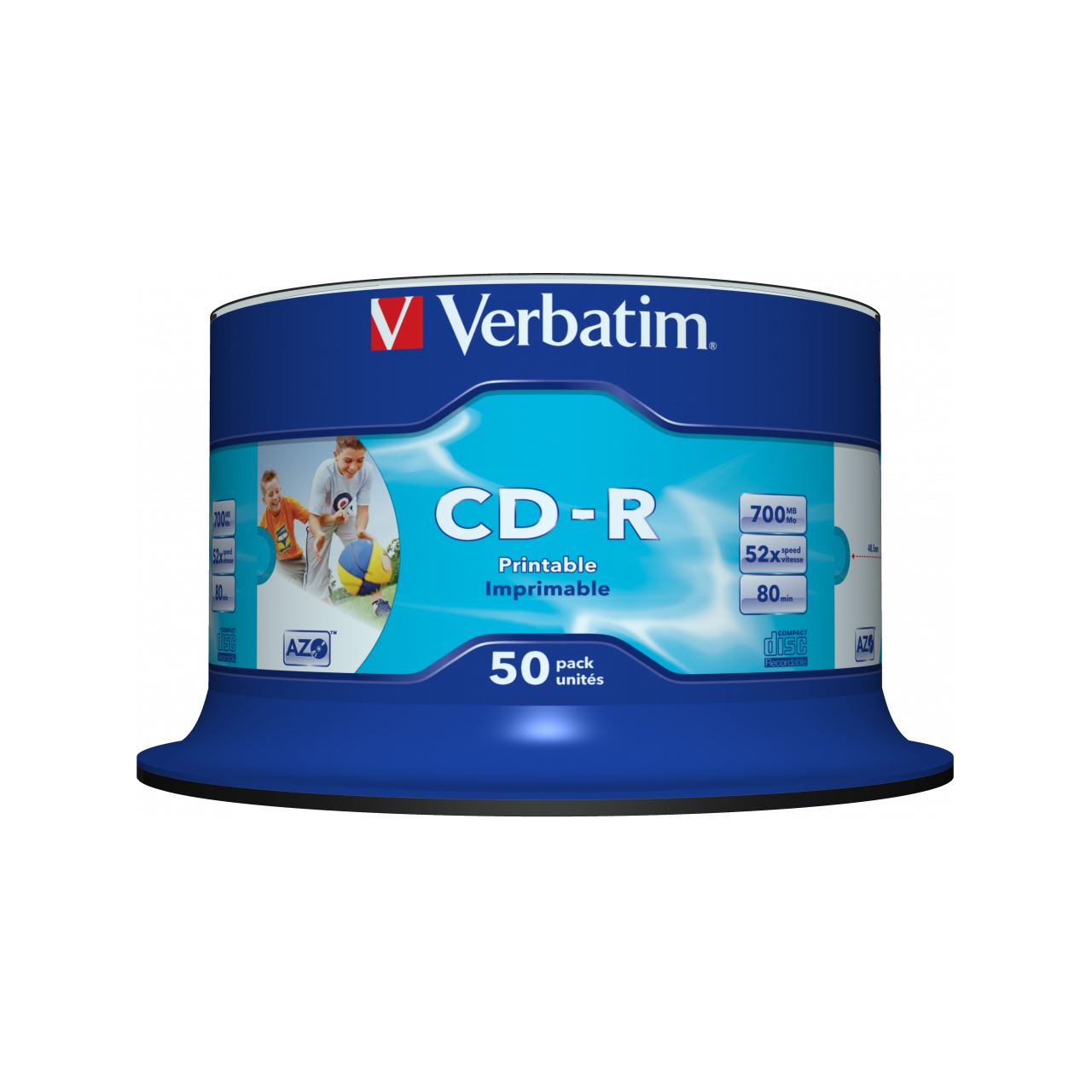 Verbatim CD-R 700 MB bedruckbar 50er Spindel (43438)