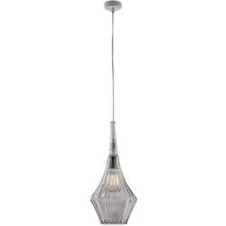 Bonetti Illumina Zeus - Eisenaufhängung mit grauem Pyrexglas 1 Licht 150 - Ø20 - BL270-S1-GR