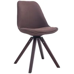 CLP Besucherstuhl Troyes Drehbar Walnuss Stoff Square - Farbe: braun, Gestellfarbe: walnuss