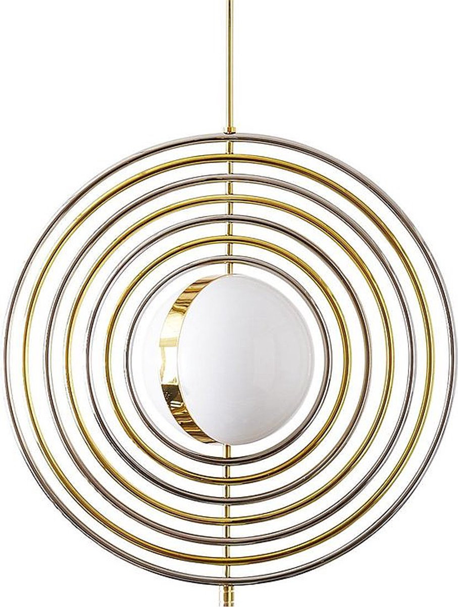 Jonathan Adler Electrum Kinetic Chandelier plafondlamp in messing en nikkel, dimbaar en hoogte verstelbaar