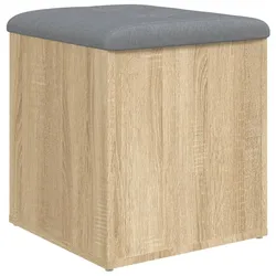 Décoshop26 - Aufbewahrungsbankhocker Farbe Sonoma-Eiche 42 x 42 x 45 cm braunes Holzwerkstoff DEC024751 DEC024751