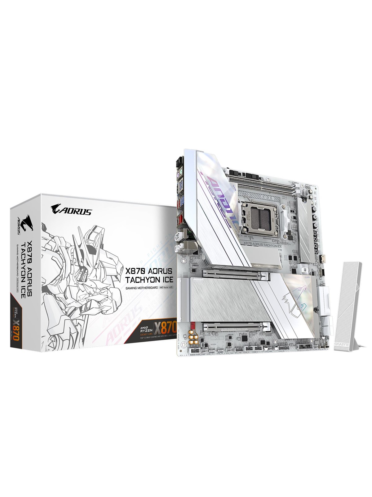 GIGABYTE X870 AORUS TACHYON ICE Mainboard - AMD X870 - AMD AM5 - DDR5 RAM - Extended ATX