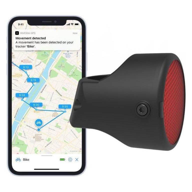 Invoxia GPS-Tracker mit Diebstahlschutz für Fahrräder - Echtzeitwarnungen - 1 Jahr Abonnement inklusive (IX-99967G3)