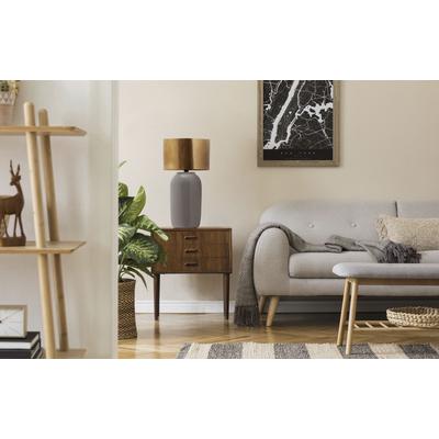 KAYOOM Tischleuchte "Art", grau, Ø 31cm H: 57,5cm, 1 Stk., Leuchten, harmonisch, extravagant, luxuriös, Tischleuchte