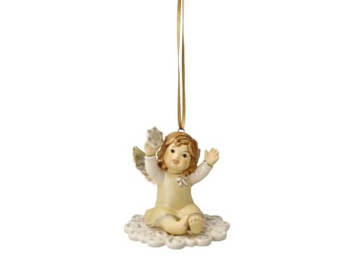 Goebel Engelfigur Mein erster Tag als Schutzengel - Champagner Himmelsboten Weihnachten