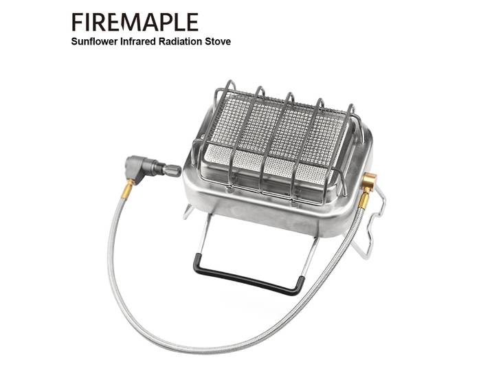 Réchaud à rayonnement infrarouge tournesol en érable de feu, Eva à gaz de camping multifonction, réchauds fendus, chauffe-gaz portable, 1800W