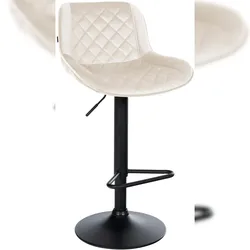 CLP Barhocker Kasson creme/Samt