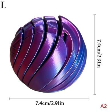 Uplift Picks 3D Rotating Slime Ball Fidget Toy Anxiety Relief Twistsphere purple (large)