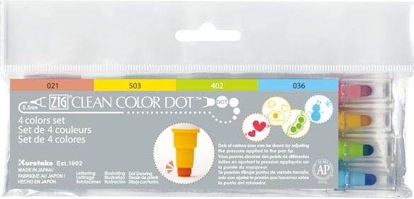 ZIG Clean Color DOT 4 color set