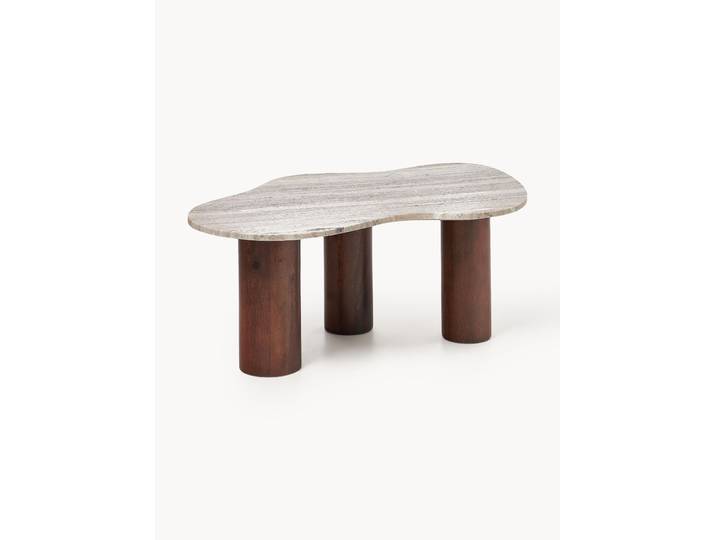Table basse en marbre de forme organique Naruto