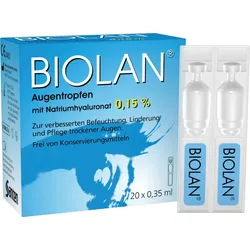 BIOLAN Augentropfen Einzeldosispipetten 20X0.35 ml Einzeldosispipetten