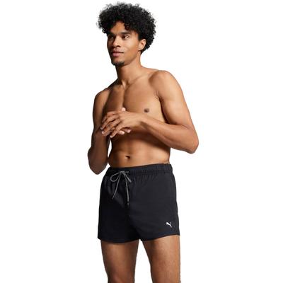 Badeshorts PUMA "PUMA SWIM MEN SHORT LENGTH SWIM SHORTS", Herren, Gr. XS, N-Gr, schwarz, Web, Obermaterial: 100% Polyester, unifarben, Badehosen Badeshorts, mit seitlichen Eingriff-Taschen, Gesäßtasche mit Klettverschluss