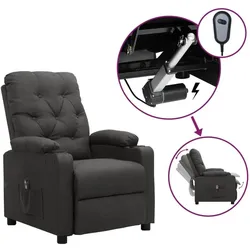 vidaXL, Sessel, Relaxsessel Elektrisch Dunkelgrau Stoff