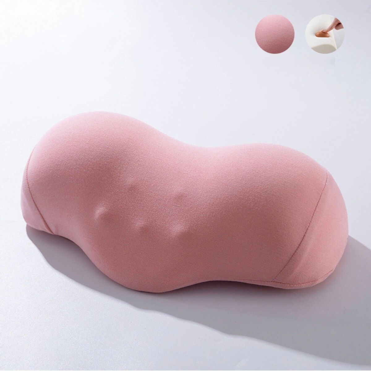 INF Oreiller cervical en mousse à mémoire avec manchon magnétique - Soutien contour cervical, rebond lent, portable Rose