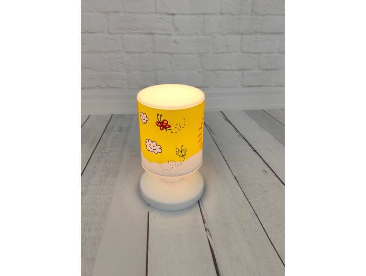 NIERMANN LED Tischleuchte Akku-Tischleuchte Sunny, Kinderlampe , bunt (weiß,multico), 1, Ø 13cm H: 20,5cm, 1 Stk., Leuchten, Treuer Begleiter auf Reisen, Kinderzimmer, LED Tischleuchte