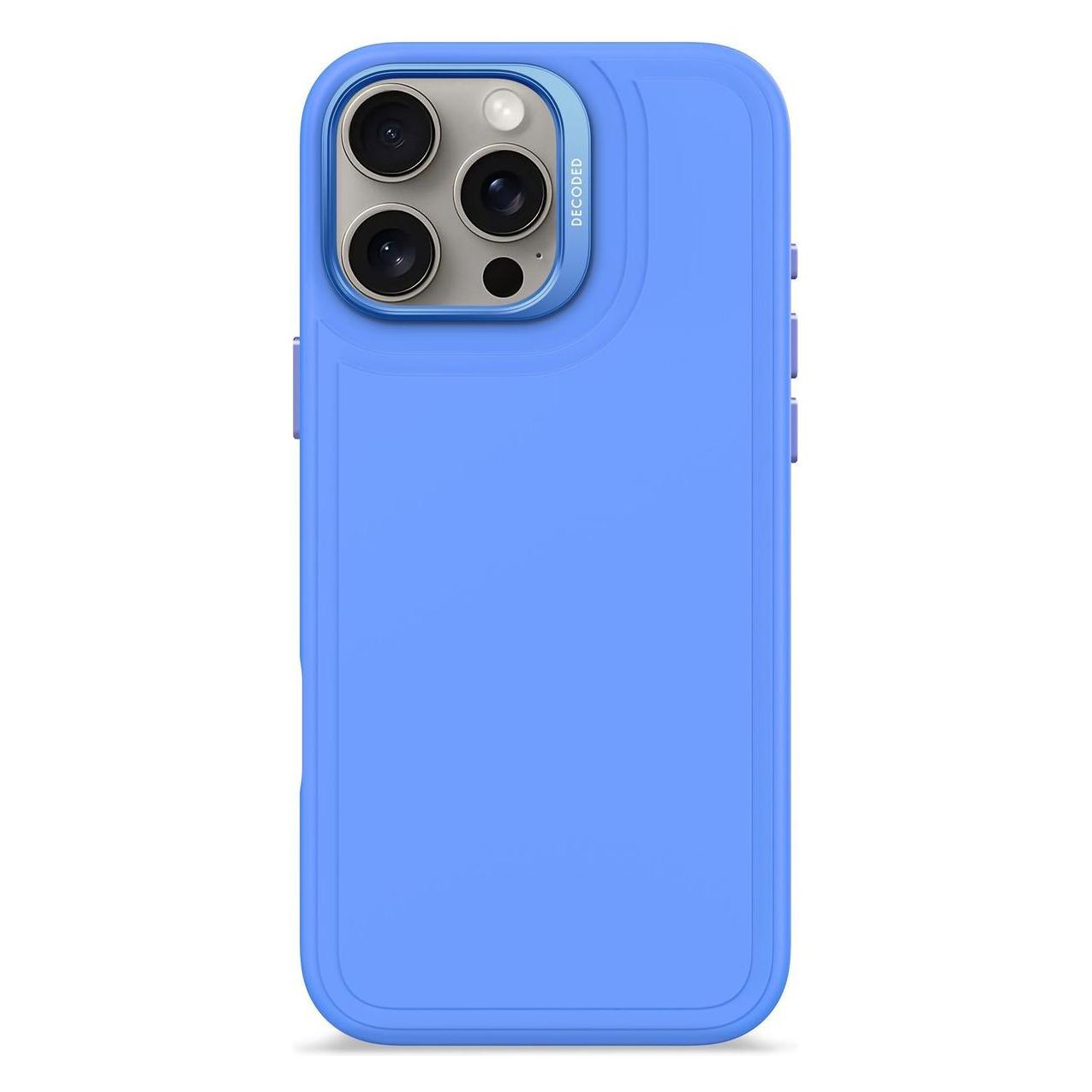 Decoded AntiMicrobial Silicone Stacks Backcover Case with MagSafe for iPhone 16 Pro Max - Blue (Apple iPhone 16 Pro Max) (D25IPO16PMBCST9SC-0)