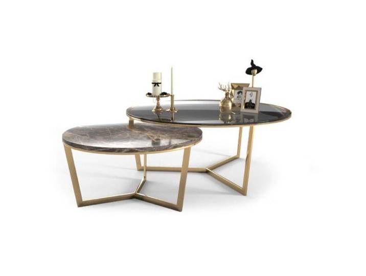 JVmoebel Couchtisch Moderner Designer Tisch aus Holz mit Glasplatte, Made in Europa