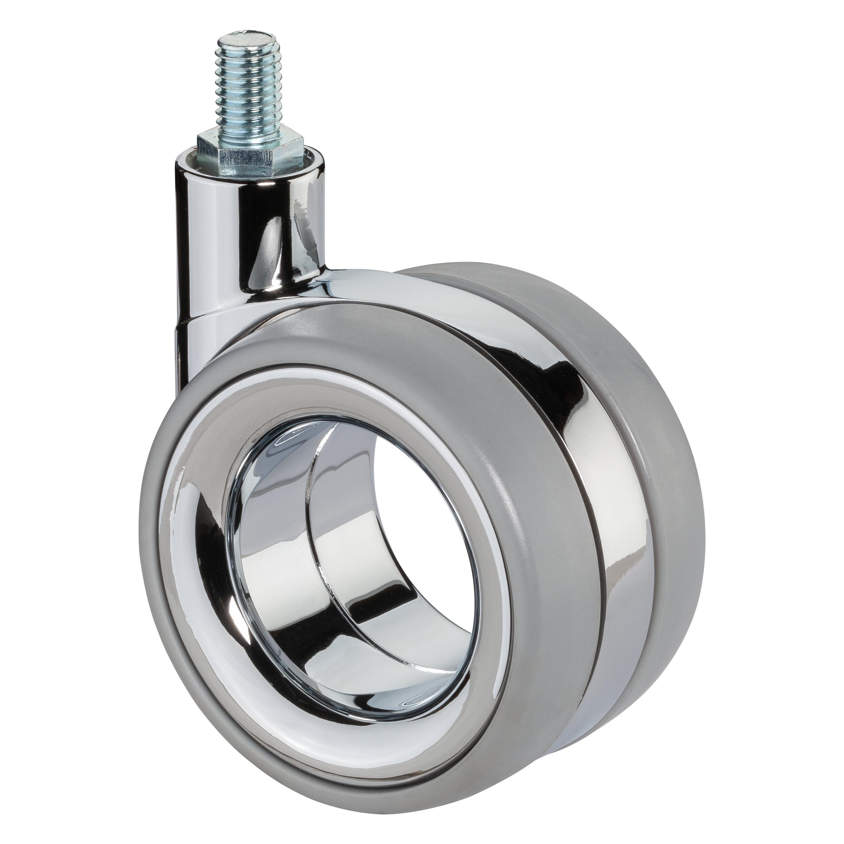 BS Rollen Design-Doppelrolle F352.076 Lenkrolle 75mm 85kg Polyurethan grau (228235)