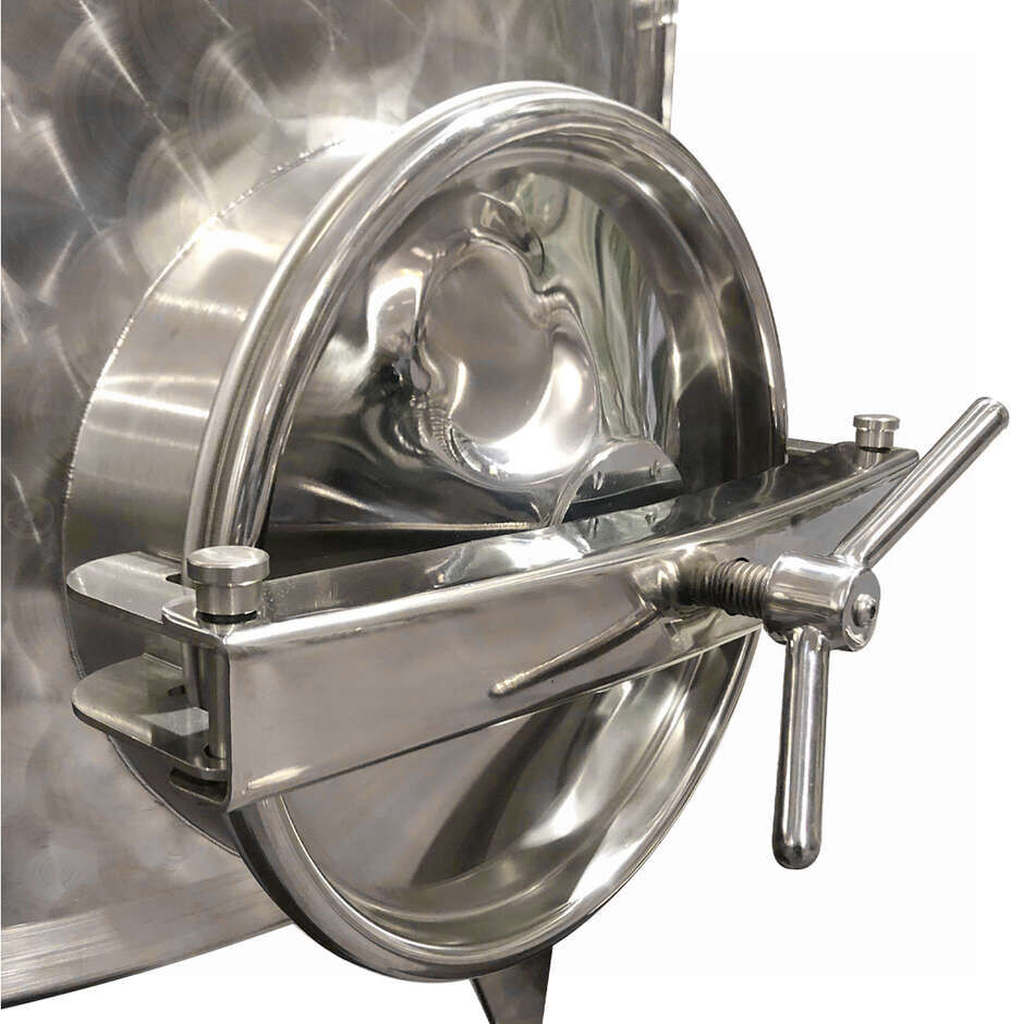 Polsinelli Cuve de Stockage Inox Réfrigérée 1000 L à Fond Conique avec