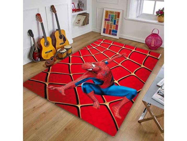 Tapis de sol antidérapant Spiderman - NVY-4589 Marvel - 100x150cm - Moderne - Synthétique