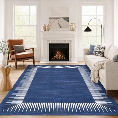 Garvee Modern Geometric Border Area Rug