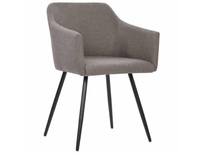 HKLGBVCR Essstühle, 6 Stück, Taupe Metallrahmen, ergonomische Form, dicke Polsterung, 110 kg pro Sitz, Esszimmer, Küche