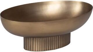 Kate and Laurel Rooks Ribbed Metal Bowl