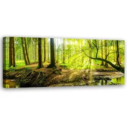 WANDBILD grüner wald