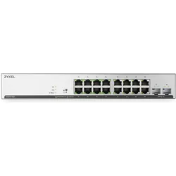 Zyxel GS1915-18EPV2 18-Port GbE PoE SFP web/cloud (18 Ports), Netzwerk Switch, Grau