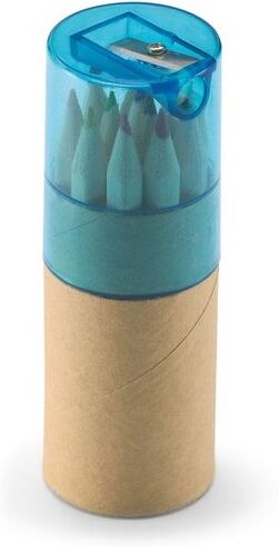 Crayons de couleur goodies personnalisés LAMBUT papier bleu transparent