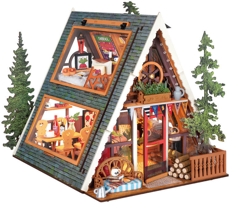 Puzzle 3D en bois A-Frame Cabin - Rolife