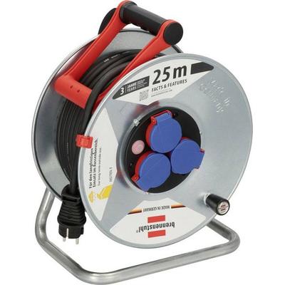 Brennenstuhl 1198350 Kabeltrommel 25m Schwarz Schutzkontakt-Gummi-Stecker