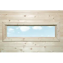 Weka Zusatzfenster feststehend B 125 x H 40 cm, Echtglas-naturbelassen