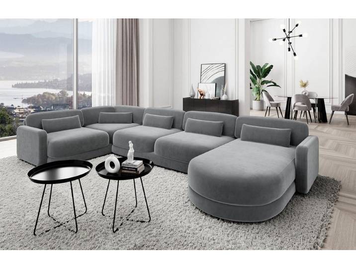 Wohnlandschaft Valencia U-Form aus Stoff