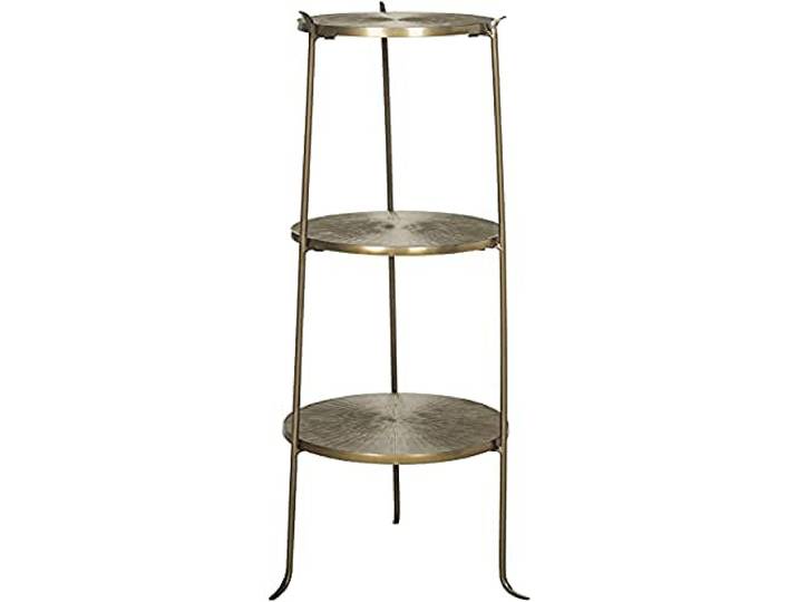 Safavieh Danner 3 Tier Beistelltisch, Messing Antik, Messing,35 X 35 X 80.01 cm