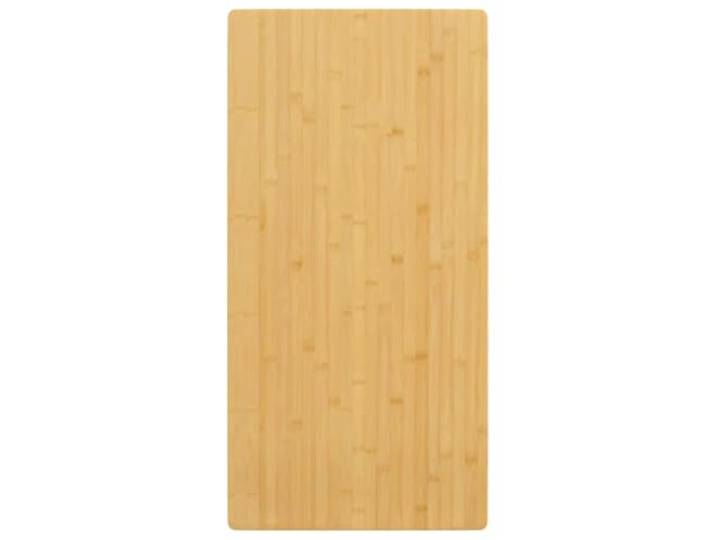 PTUGUOF Bambus Tischplatte 50x100x2,5 cm Massiv Bambus, Abgerundete Kanten, Lackierte Oberfläche, Für Couchtisch, Beistelltisch, Bartisch