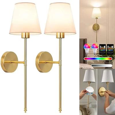 Uplift Picks Nordic Rechargeable RGB Fabric Wall Sconce With Remote Control gold (rgb) 2 Pcs